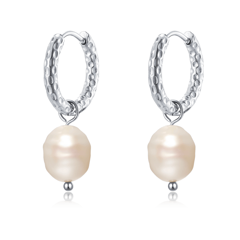 Boucles d'oreilles créoles perles élancées