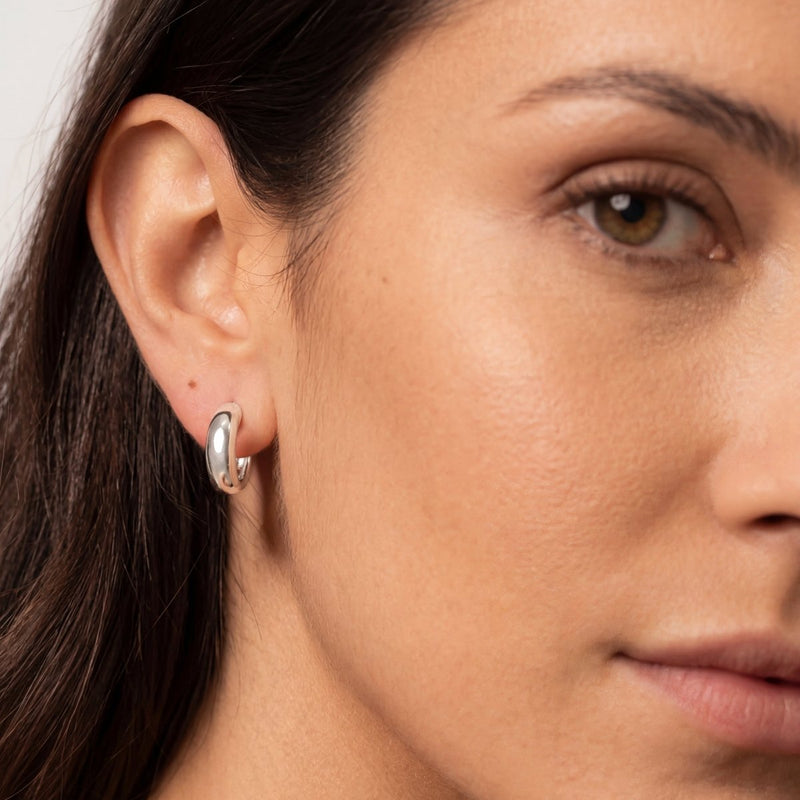 Boucles d'oreilles créoles arrondies