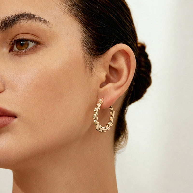 Boucles d’oreilles créoles à vis