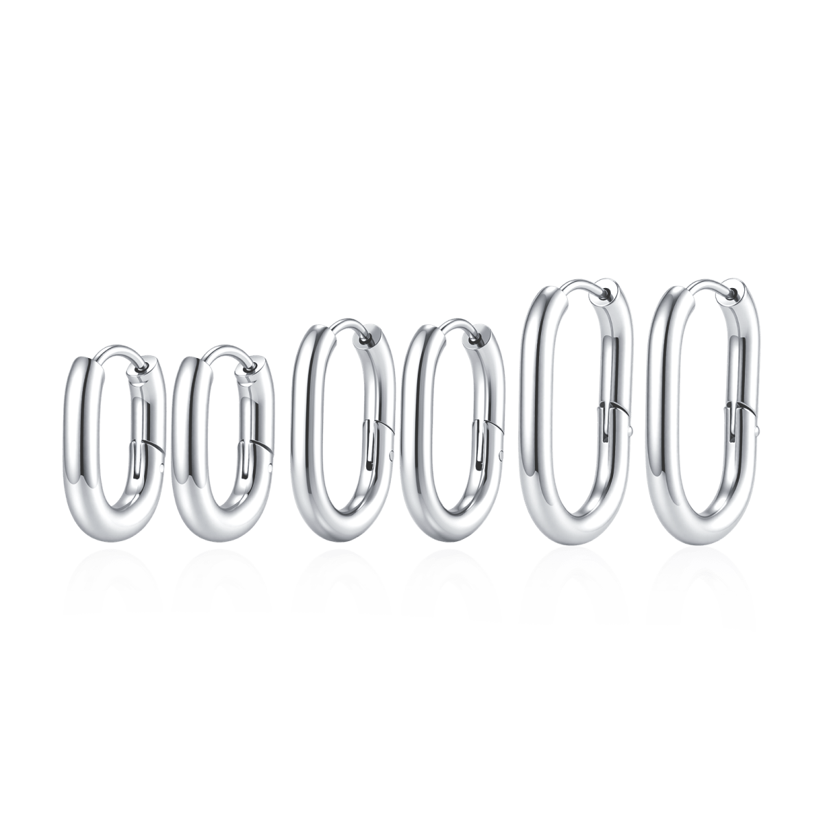 Ovale Ohrring-Set