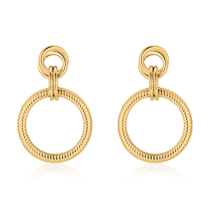 Boucles d’oreilles créoles texturées