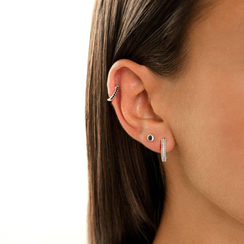 Boucles d'oreilles Black Intense