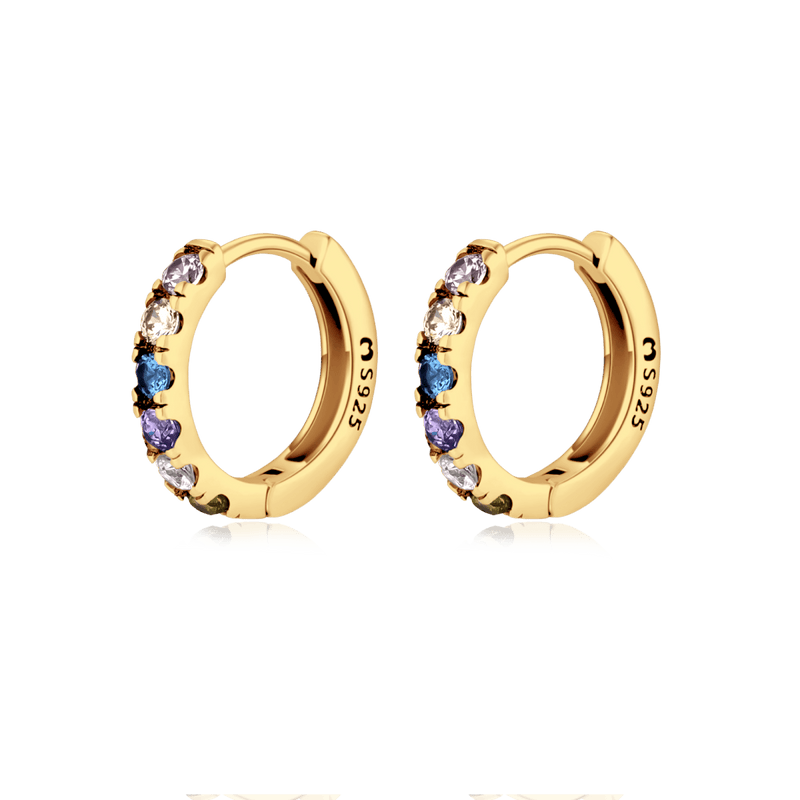 Boucles d'oreilles Zircones Colorées