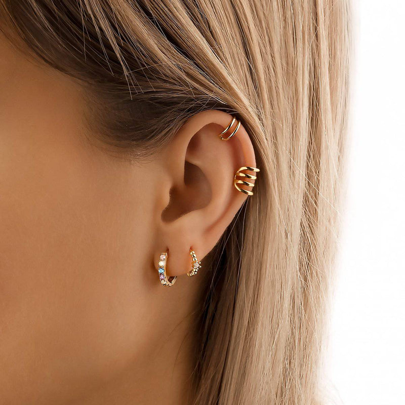 Boucles d'oreilles Zircones Colorées