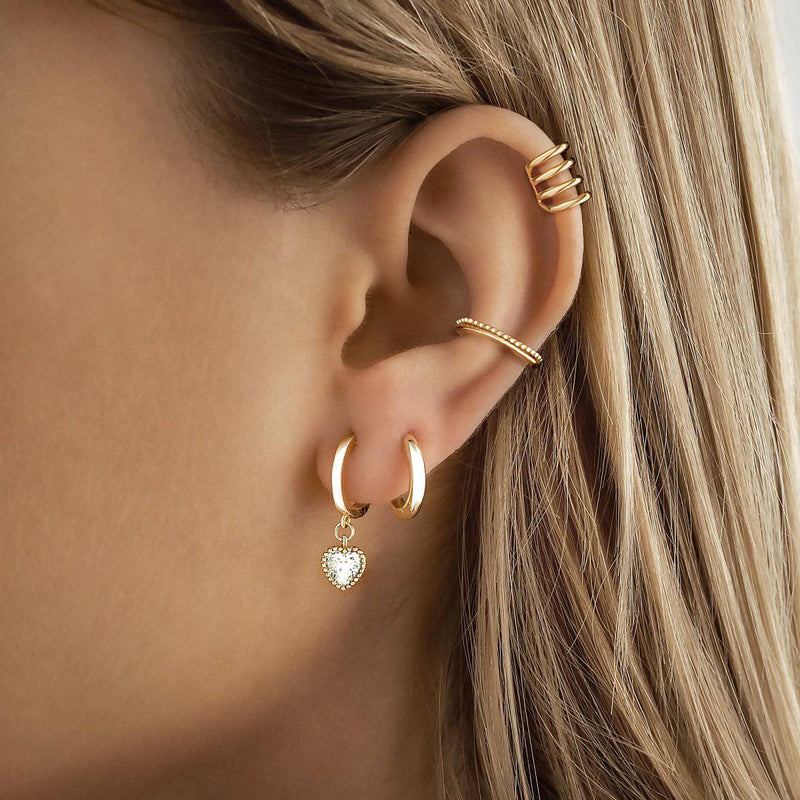 Boucles d’oreilles cœur en cristal