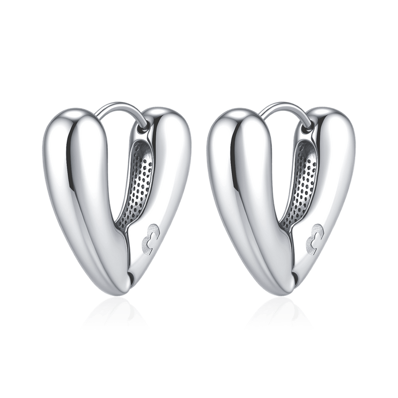 Boucles d’oreilles Cœur Courbé