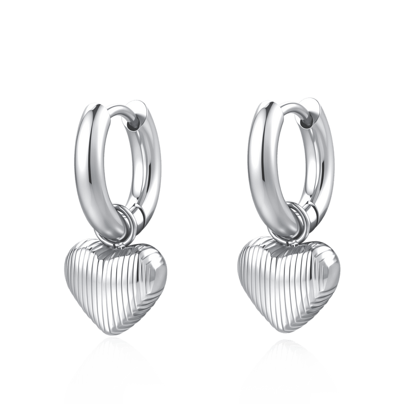 Boucles d’oreilles Cœur Volumineux