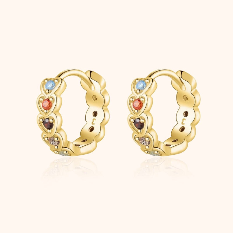Boucles d’oreilles cœurs exotiques