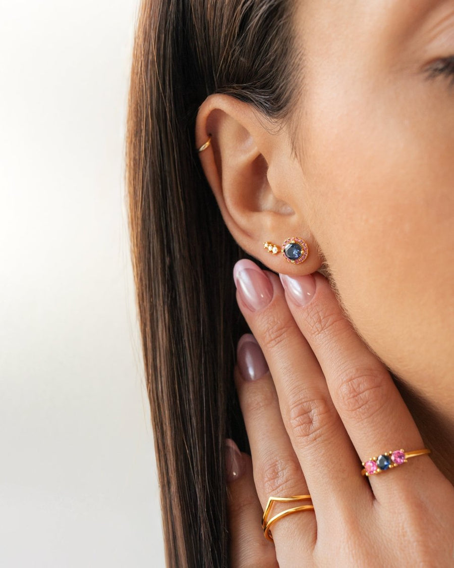 Boucles d'oreilles dormeuses Blue