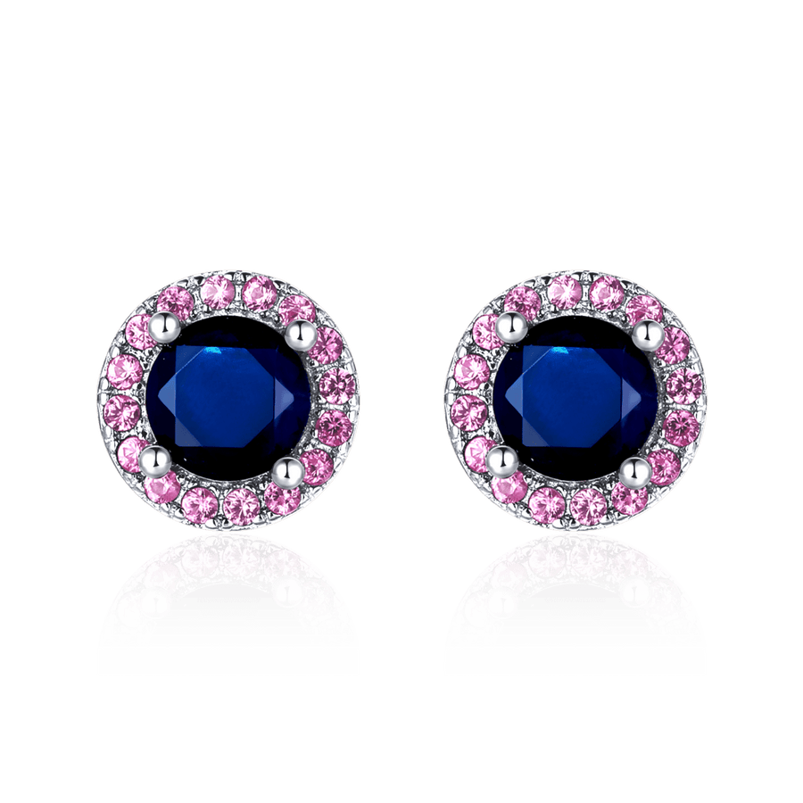 Boucles d'oreilles dormeuses Blue · Argent