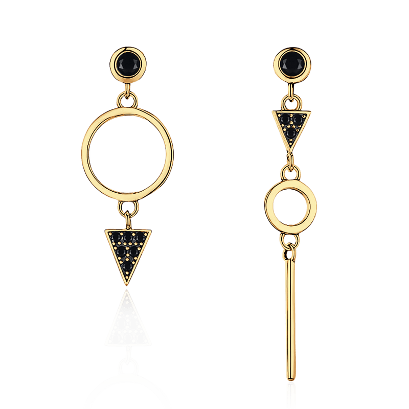 Boucles d’oreilles spinelle noire
