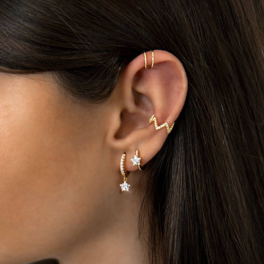 Boucles d'oreilles créoles Vega Star