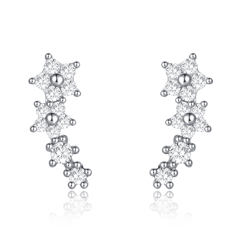 Boucles d'oreilles Fleurs Blanches