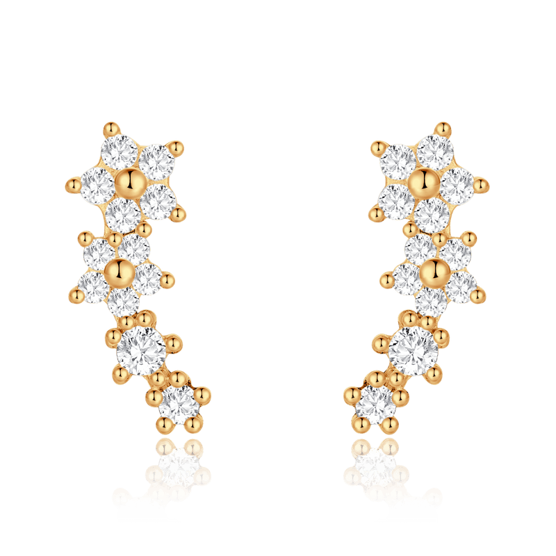 Boucles d'oreilles Fleurs Blanches