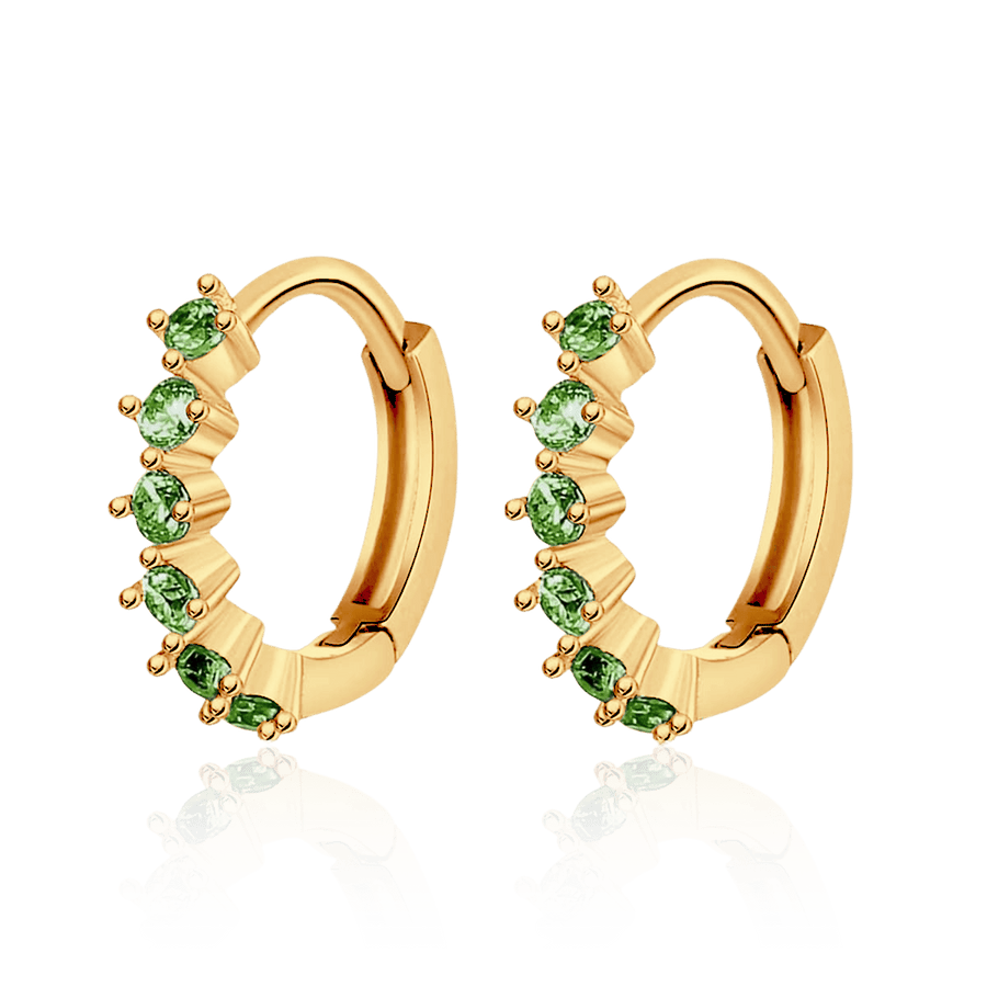 Orecchini Greenish Pink · Placcatura in Oro 18K / Verde Bosco