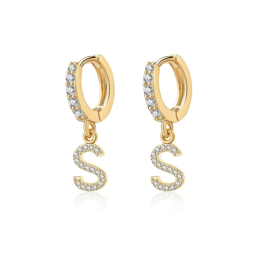 Boucles d’oreilles créoles Initiale
