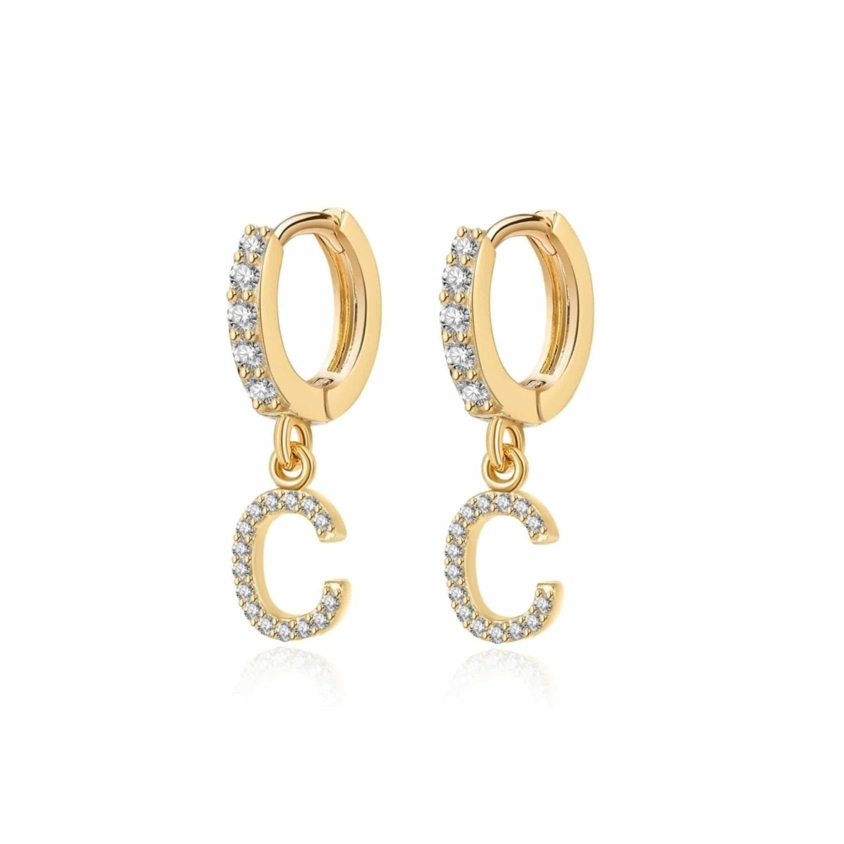 Pendientes Inicial Hoops - LePetiteMarie