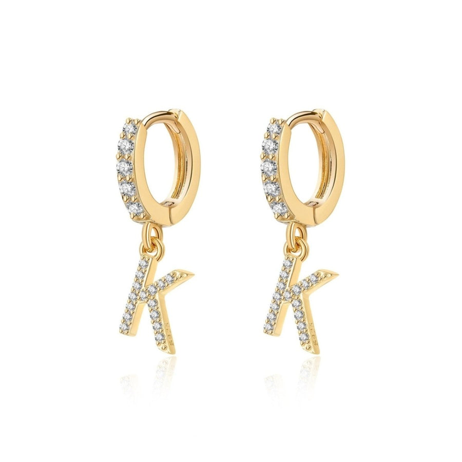 Boucles d’oreilles créoles Initiale