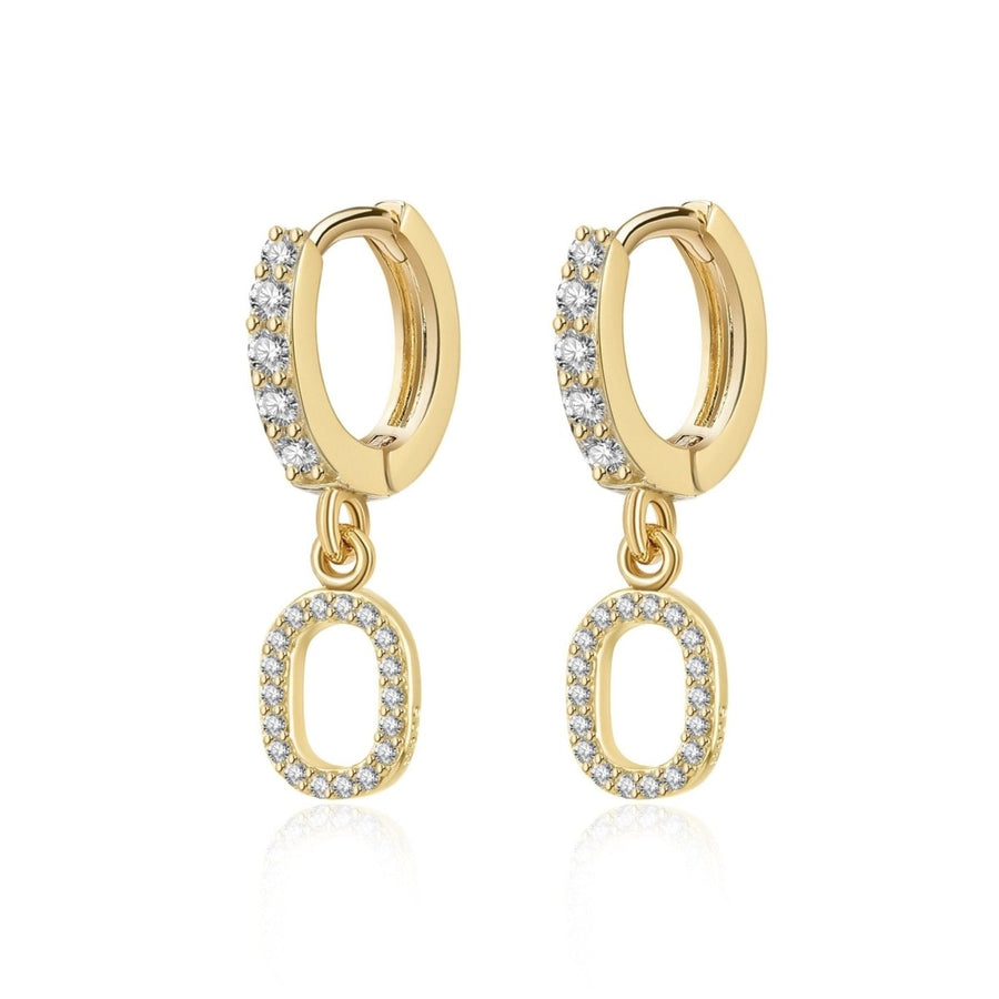 Boucles d’oreilles créoles Initiale