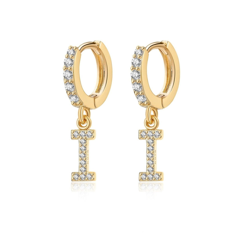 Boucles d’oreilles créoles Initiale