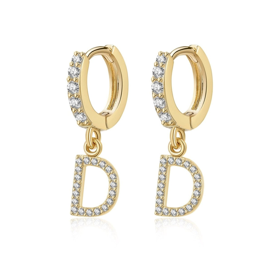 Boucles d’oreilles créoles Initiale