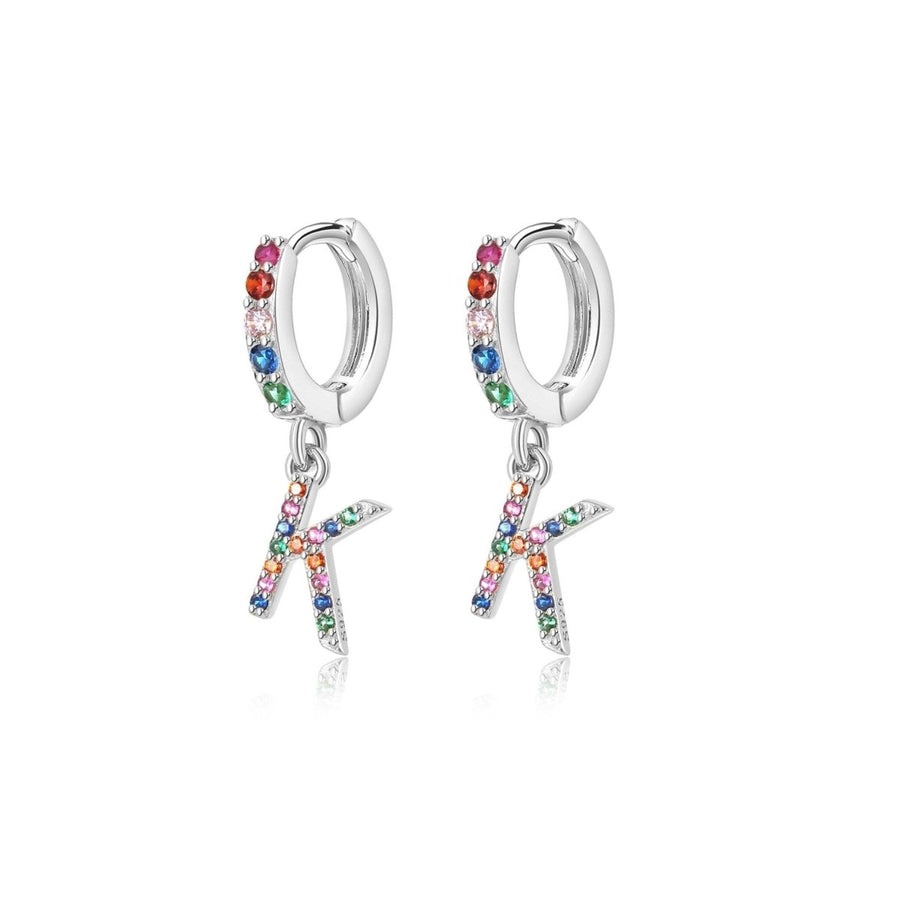 Pendientes Inicial Rainbow - Hoops - LePetiteMarie