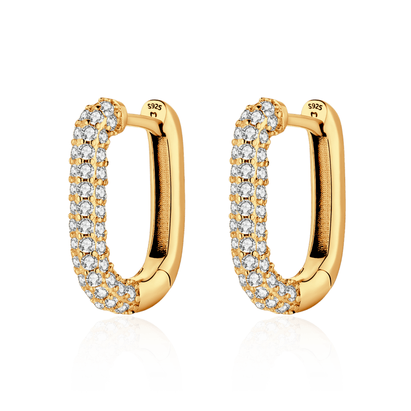 Boucles d’oreilles latérales brillantes