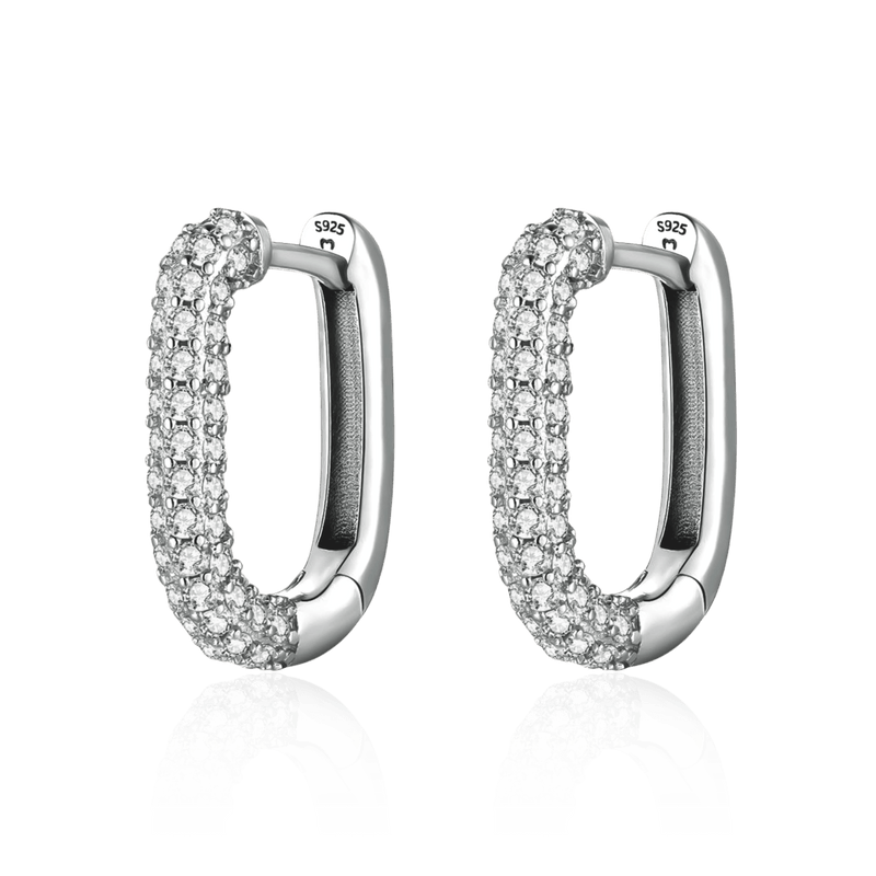 Boucles d’oreilles latérales brillantes