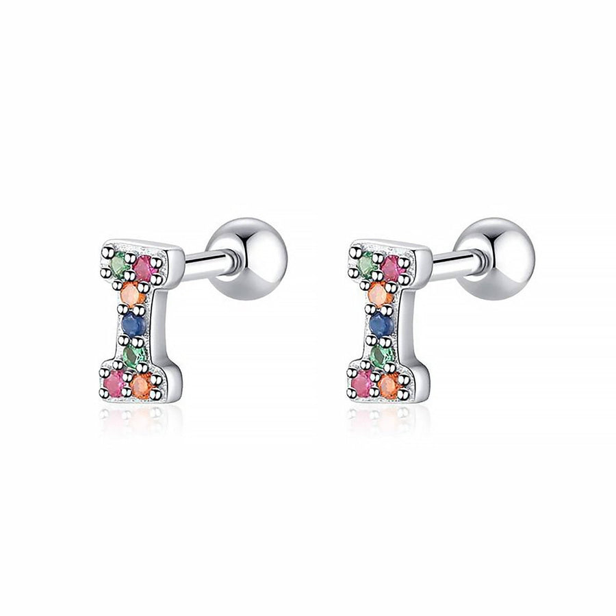 Boucles d’oreilles petites lettres colorées