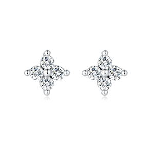 Petites boucles d’oreilles fleur en cristal