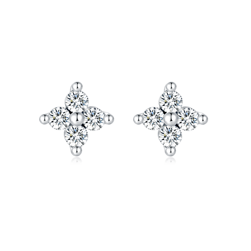 Boucles d'oreilles Mini Fleur Cristal