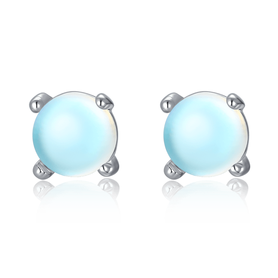 Boucles d’oreilles Orbes bleues · Argent