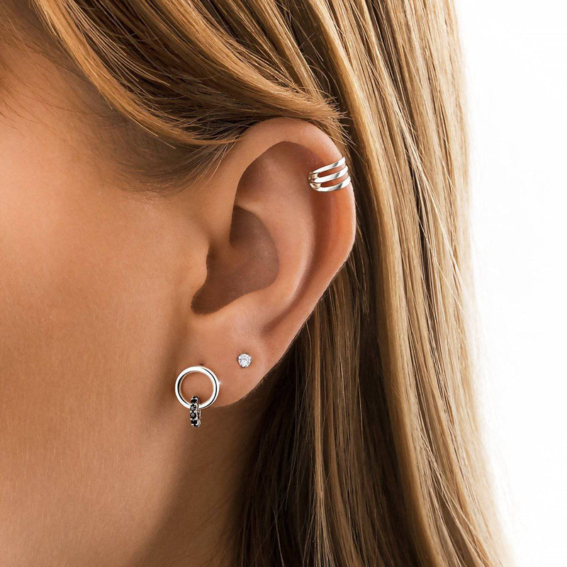 Petites boucles d’oreilles en zirconia