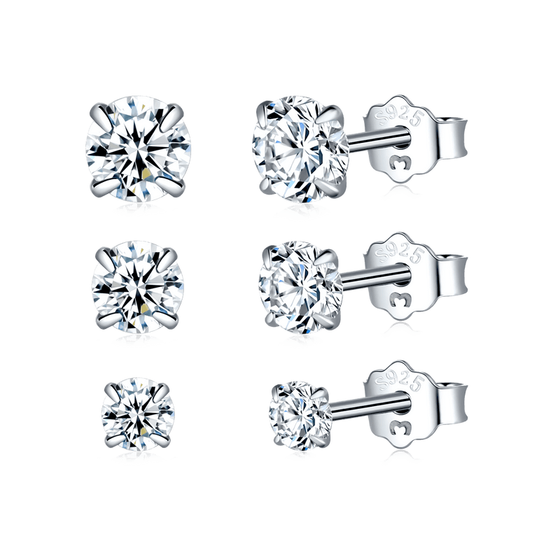 Petites boucles d’oreilles en zirconia