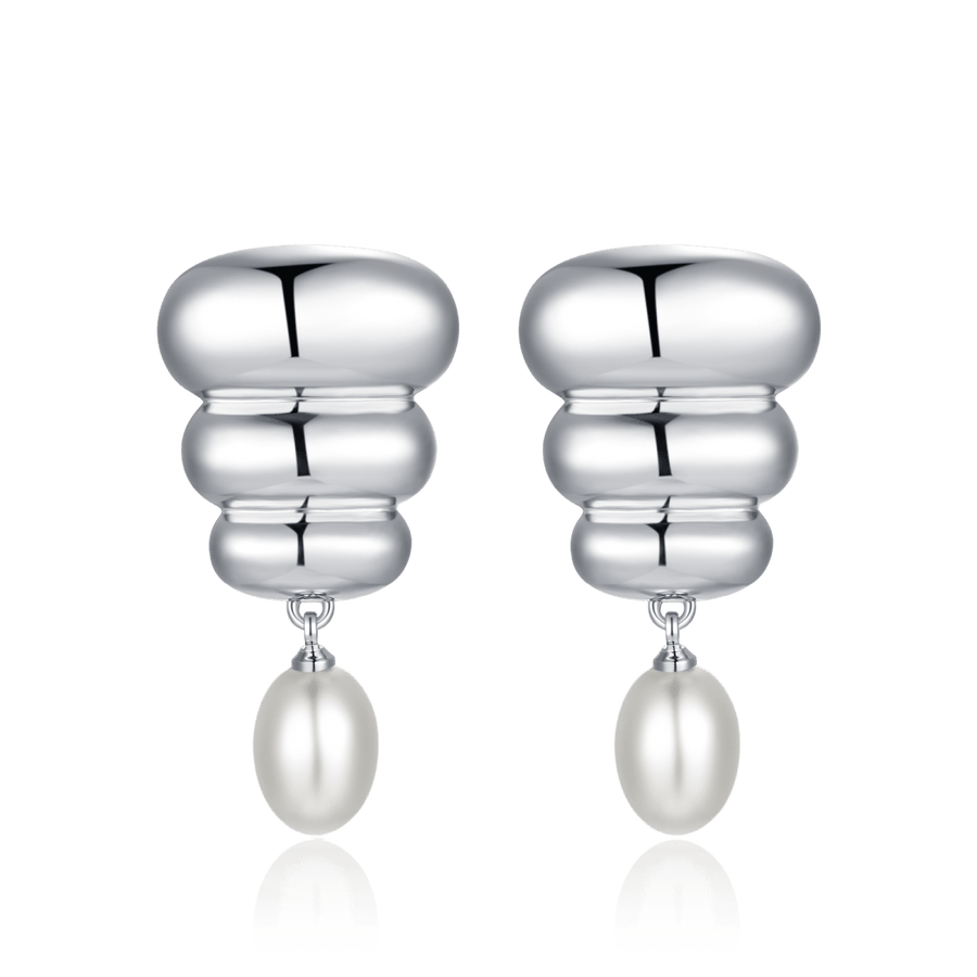 Boucles d’oreilles Élégance perle · Argent