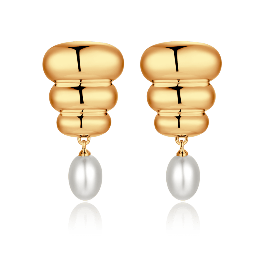 Boucles d’oreilles Élégance perle · Plaqué Or 18K
