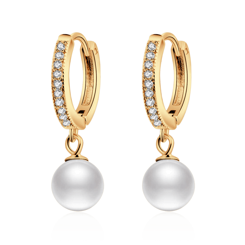 Boucles d’oreilles perle et strass