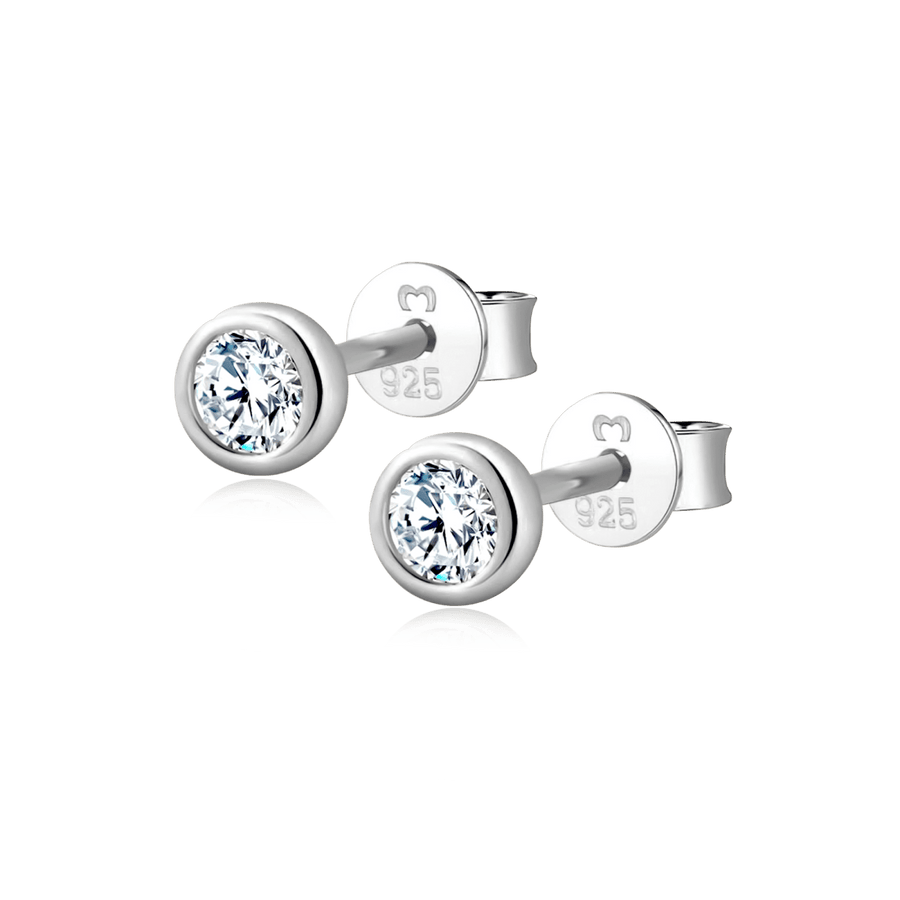 Boucles d’oreilles clou · Argent / Blanca