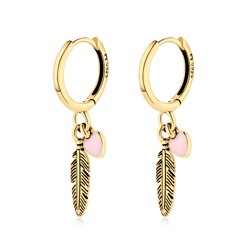Boucles d'oreilles plumes d'amour