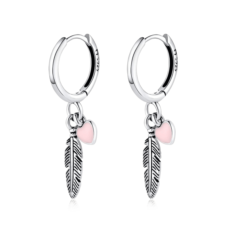 Boucles d'oreilles plumes d'amour