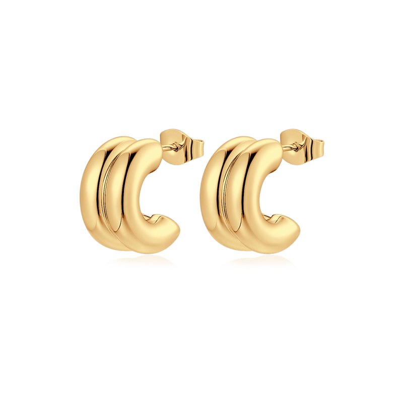 Boucles d’oreilles demi-créoles Arashi