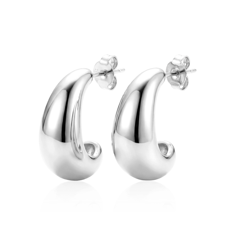 Boucles d’oreilles demi-arc bombé
