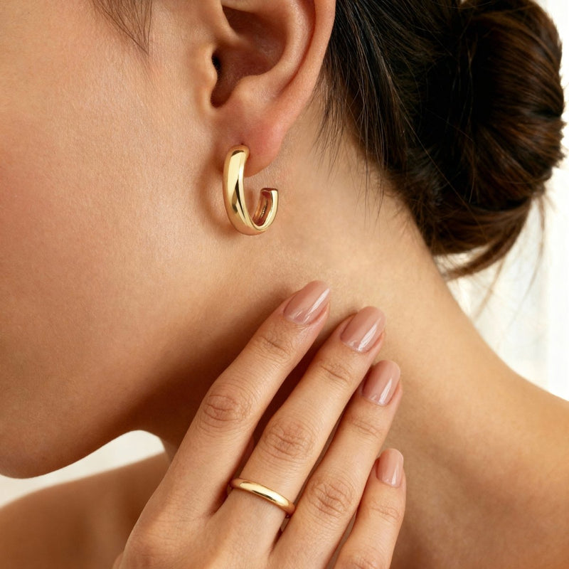Boucles d’oreilles semi-créoles Jota