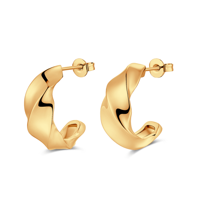 Boucles d’oreilles demi-créoles Ondulation