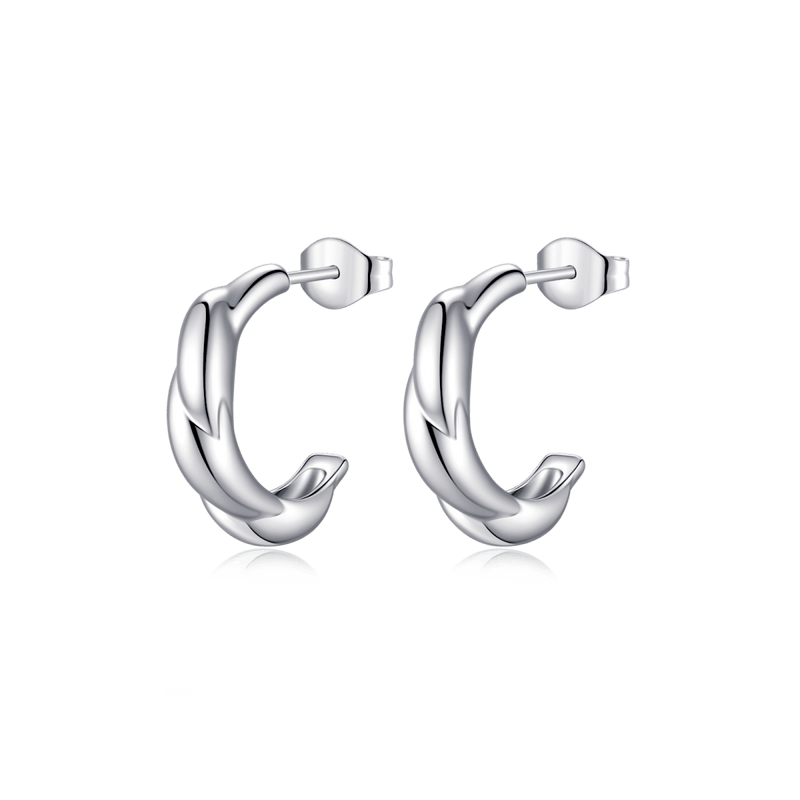 Boucles d’oreilles semi-créoles relief