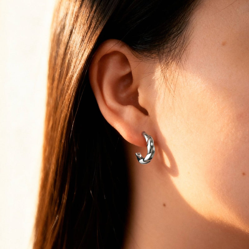 Boucles d’oreilles semi-créoles relief