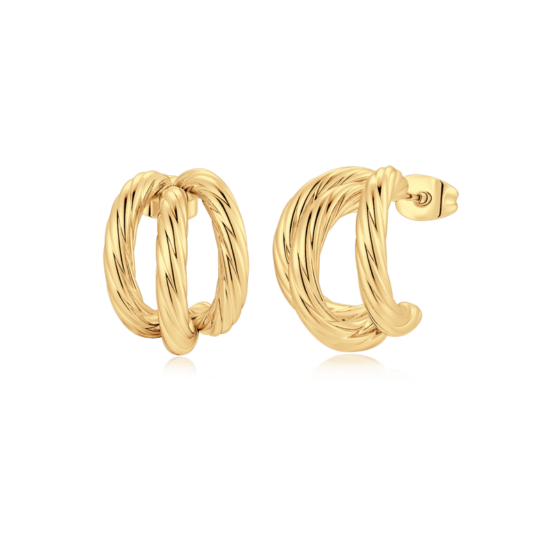 Boucles d’oreilles semi-créoles Trije