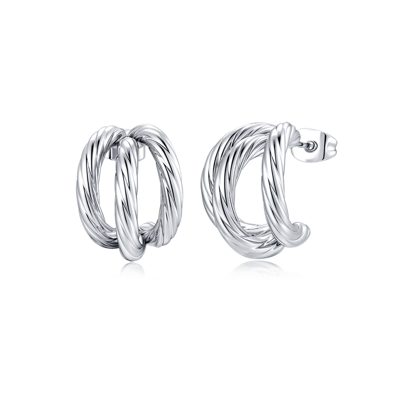 Boucles d’oreilles semi-créoles Trije