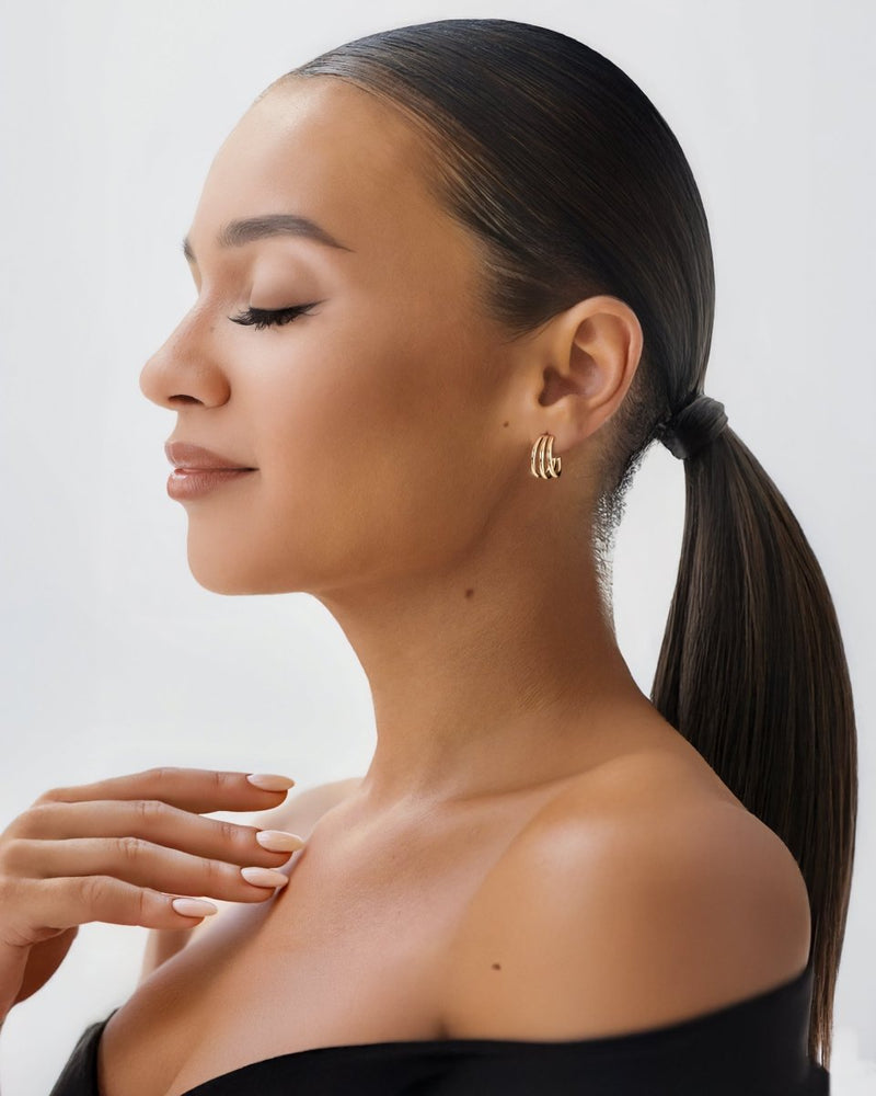 Boucles d’oreilles semi-créoles Trinidad