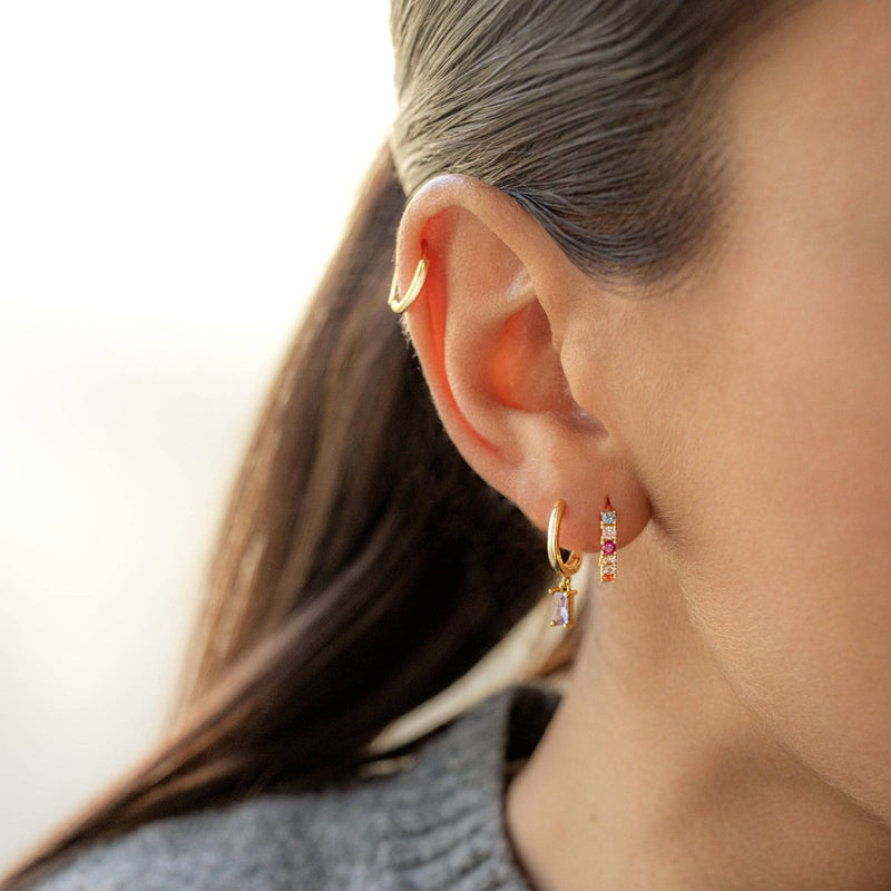 Boucles d’oreilles demi-créoles Tropical